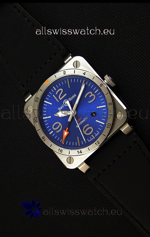 Bell & Ross BR03-93 GMT Steel Swiss Replica Watch Blue Dial 1:1 Edition 42MM