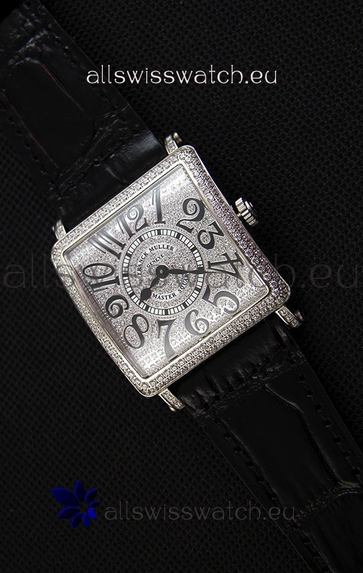 Franck Muller Master of Sqaure Ladies Quartz Replica Watch in Steel Case