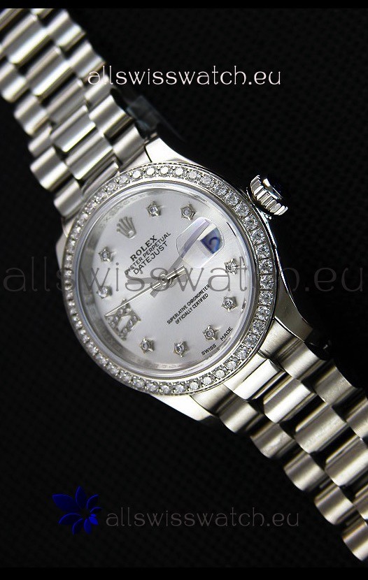 Rolex Datejust Ladies Star Diamonds Markers Swiss Watch CAL.2236 Movement 1:1 Mirror Replica
