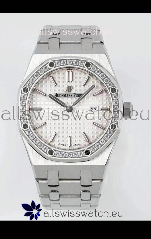 Audemars Piguet Royal Oak 33MM 904L White Black Dial 1:1 Mirror Replica Watch