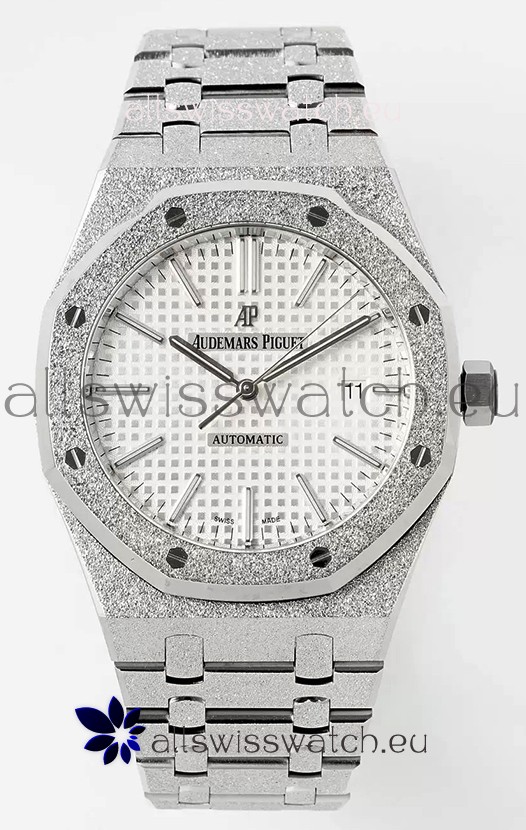 Audemars Piguet Royal Oak 15410BC 41MM White Dial 904L Steel CALIBRE 3120 Movement 1:1 Mirror Replica