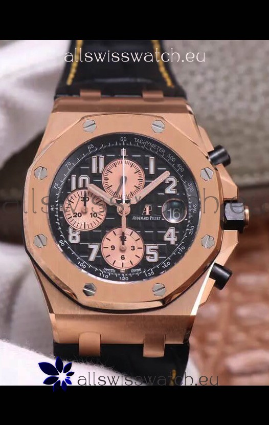 Audemars Piguet Royal Oak Offshore Chronograph Rose Gold 904L Steel 1: 1 Mirror 3126 Movement