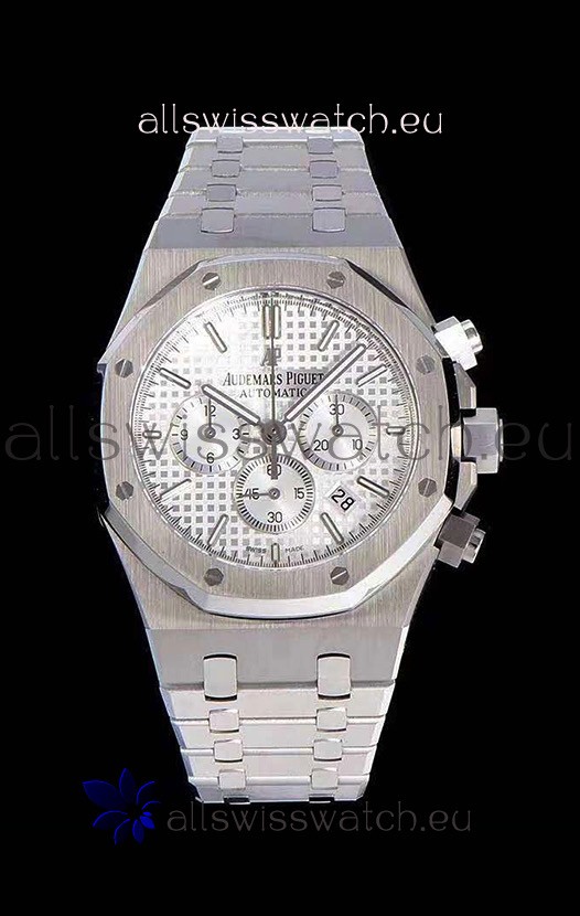 Audemars Piguet Royal Oak Chronograph White Dial 904L Steel 1:1 Mirror Replica