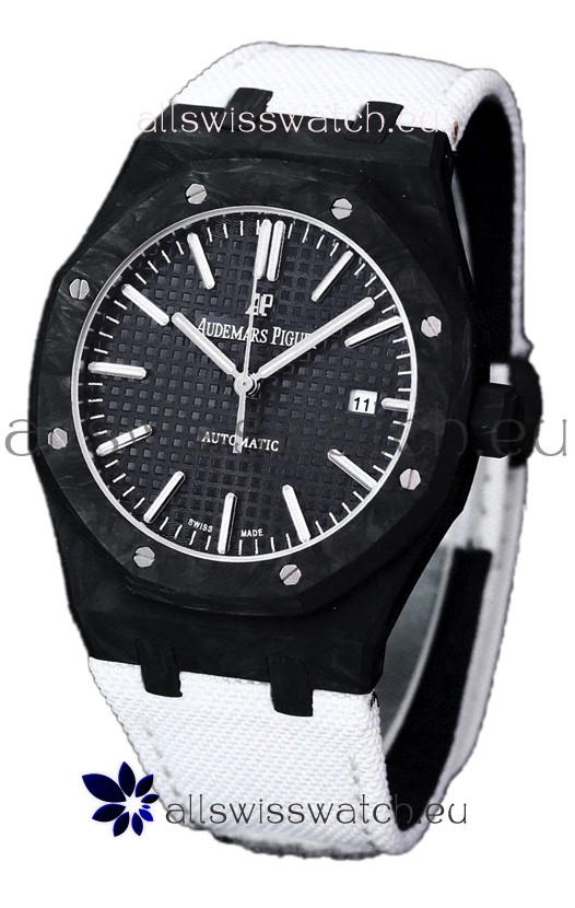 Audemars Piguet Royal Oak Ref.15400 Forged Carbon Casing Watch Black Dial in 1:1 Mirror Replica