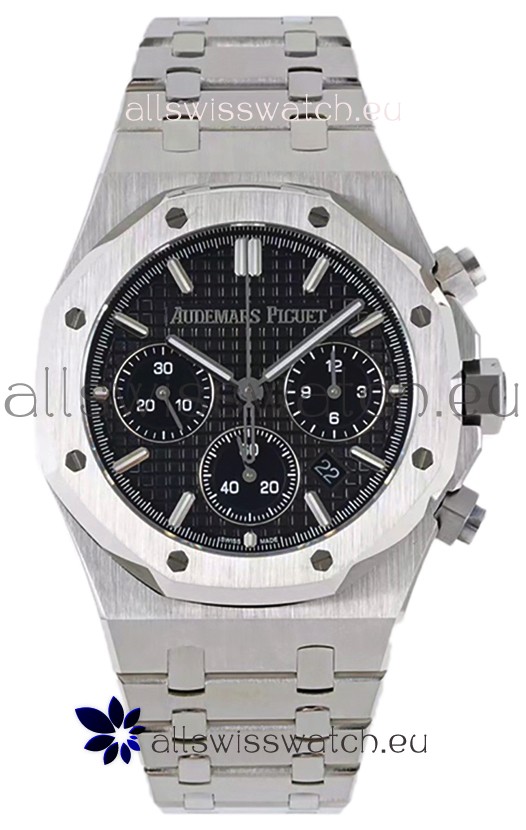 Audemars Piguet Royal Oak Chronograph 1:1 Mirror Replica - 904L Steel in Black Dial 41MM