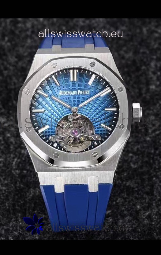 Audemars Piguet Royal Oak Tourbillon 41mm in 904L Casing - Blue Tapisserie Dial 1:1 Ultimate Replica