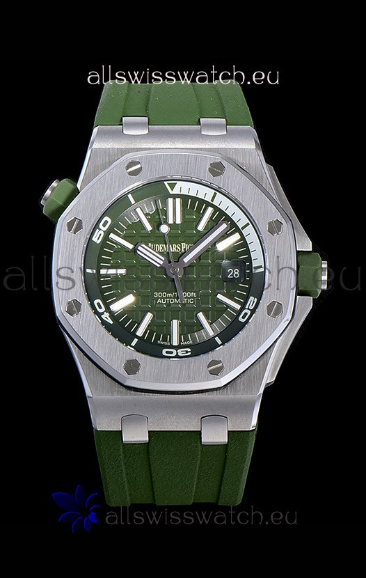 Audemars Piguet Royal Oak Diver Swiss Replica Dark Green Dial 1:1 Quality 3120 Movement 904L Steel 