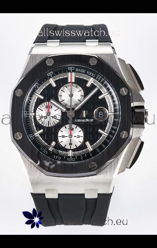 Audemars Piguet Royal Oak Offshore Chronograph Black Dial 1:1 Super Clone Replica Watch - 904L Steel