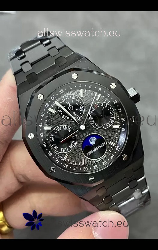 Audemars Piguet Royal Oak Perpetual Calendar Super Clone Black Ceramic Replica Watch