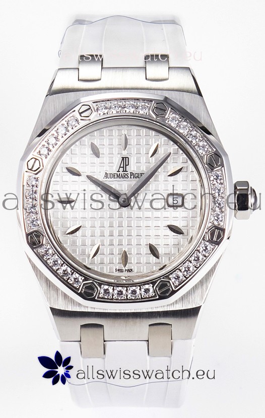 Audemars Piguet Royal Oak 33MM 904L Steel Quartz White Dial Swiss Replica Watch