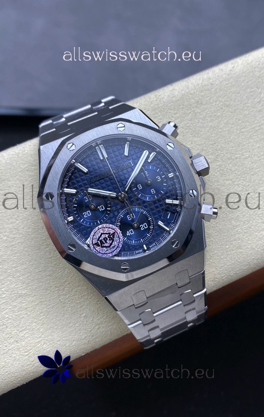 Audemars Piguet Royal Oak Chronograph 1:1 Mirror Replica - 904L Steel in Blue Dial 41MM