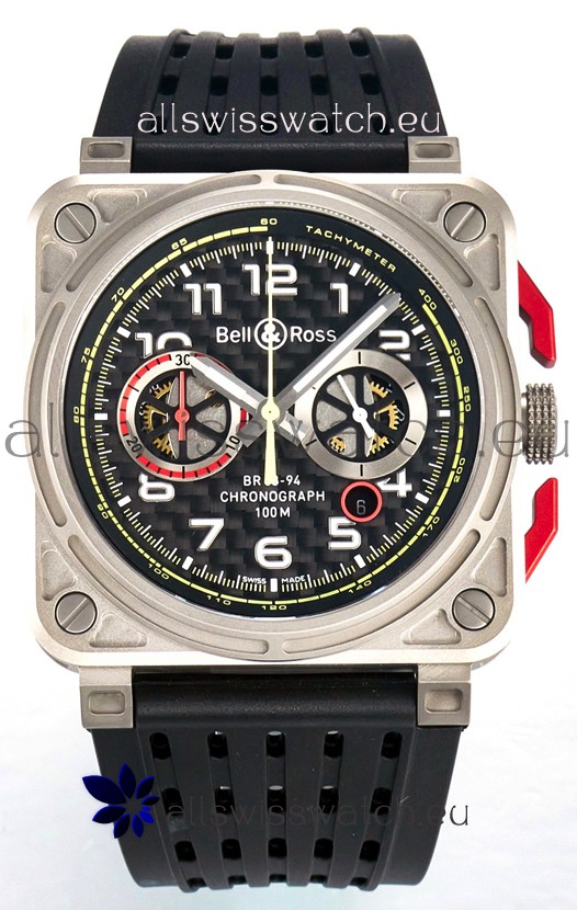 Bell & Ross BR03-94 Titanium Case Carbon Dial Chronograph 1:1 Mirror Replica Watch