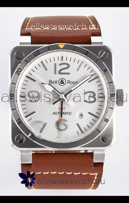 Bell & Ross BR03-93 GMT Edition White Dial 1:1 Mirror Replica Watch 
