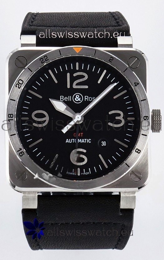 Bell & Ross BR03-93 GMT Edition Black Dial 1:1 Mirror Replica Watch 