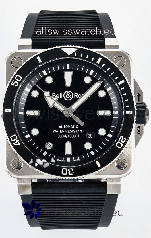 Bell & Ross BR03-92 Diver Stainless Steel - Black Dial Swiss Replica Watch 1:1 Mirror Replica