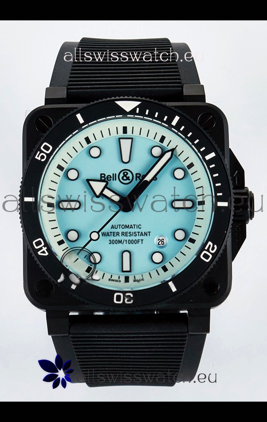 Bell & Ross BR03-92 Divers Edition PVD Coated 1:1 Mirror Replica Pale Blue Dial