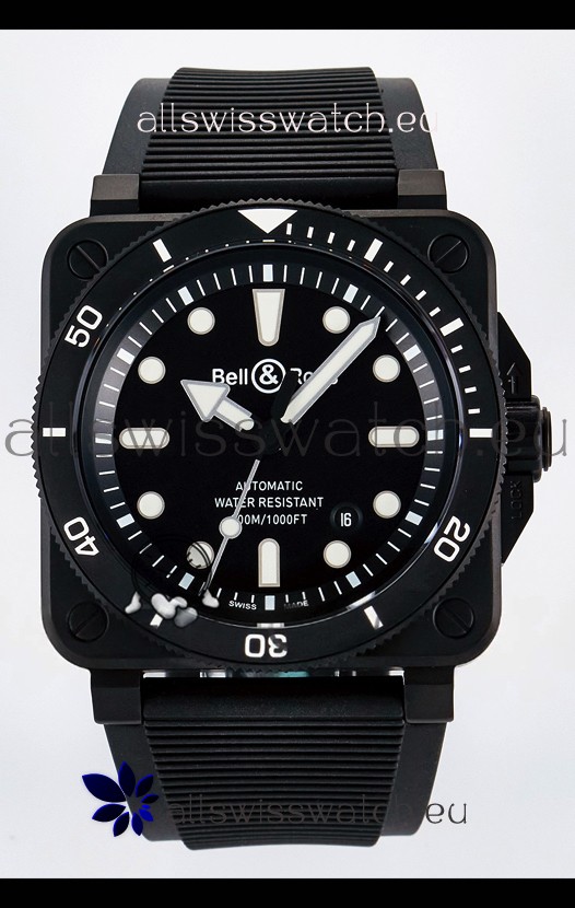 Bell & Ross BR03-92 Divers Edition PVD Coated 1:1 Mirror Replica Black Dial