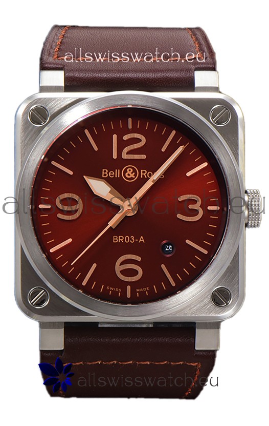 Bell and Ross BR03-A Golden Heritage Edition 904L Swiss Replica Watch 