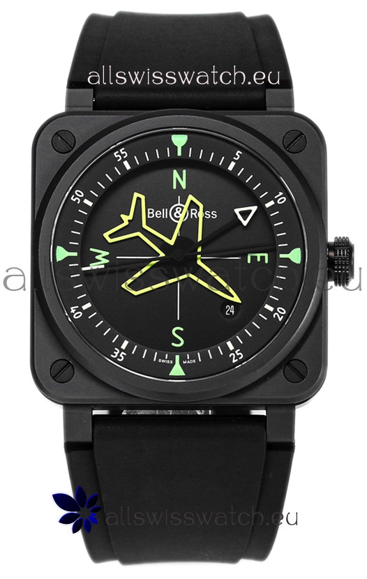 Bell and Ross BR03 Gyrocompass PVD Coated Swiss Replica Watch 41MM