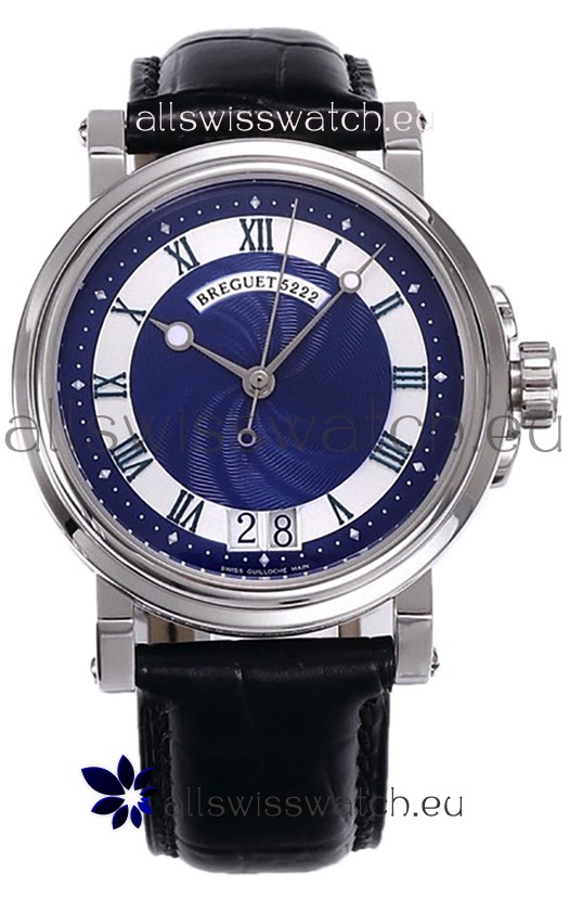 Breguet Marine Automatic Big Date 5817 Stainless Steel Watch with in Blue Dial 