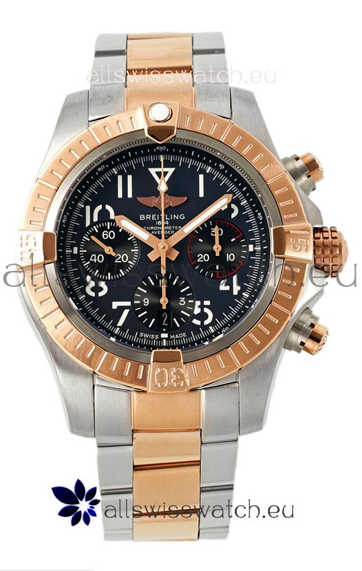 Breitling Avenger B01 Chronograph 45 Two Tone Rose Gold 1:1 Mirror Swiss Replica Watch 