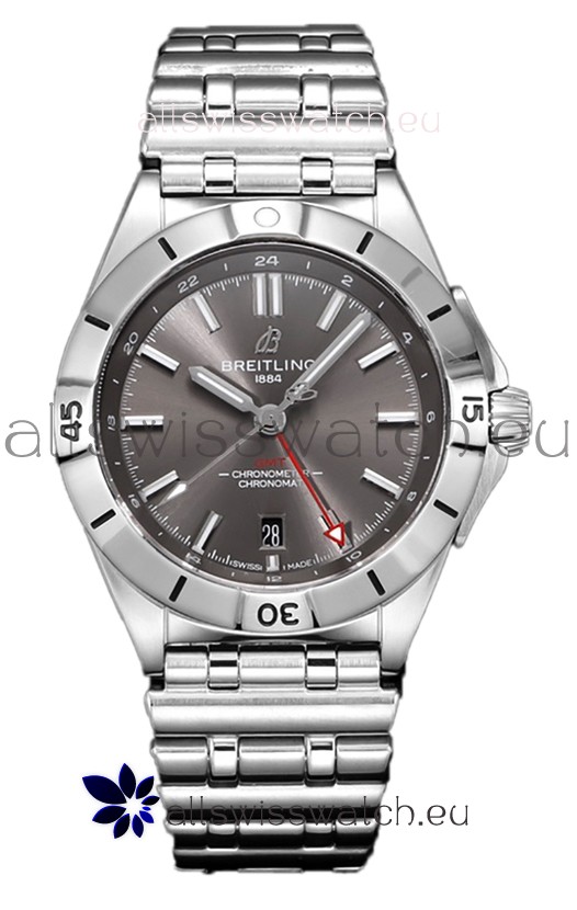 Breitling Chronomat Automatic GMT 40 Grey Dial 1:1 Mirror Swiss Replica Watch 