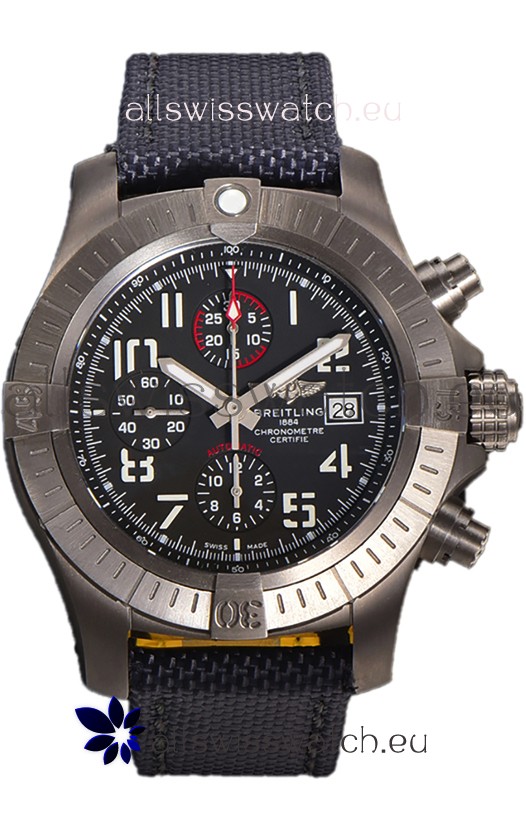 Breitling Avenger Bandit Black Dial Titanium Casing 1:1 Mirror Swiss Replica Watch 