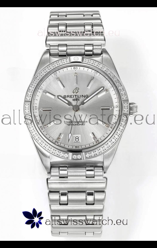 Breitling Chronomat 36MM Stainless Steel Casing 1:1 Mirror Replica Watch Steel Dial