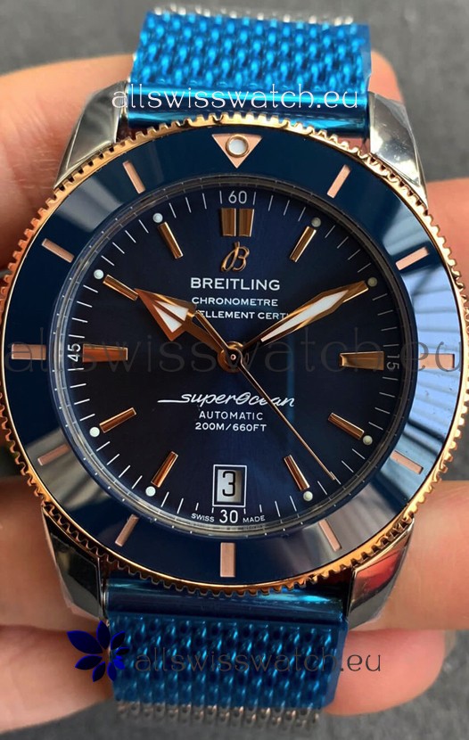 Breitling SuperOcean Heritage II B20 44MM Blue Dial Two Tone Bezel 1:1 Mirror Replica