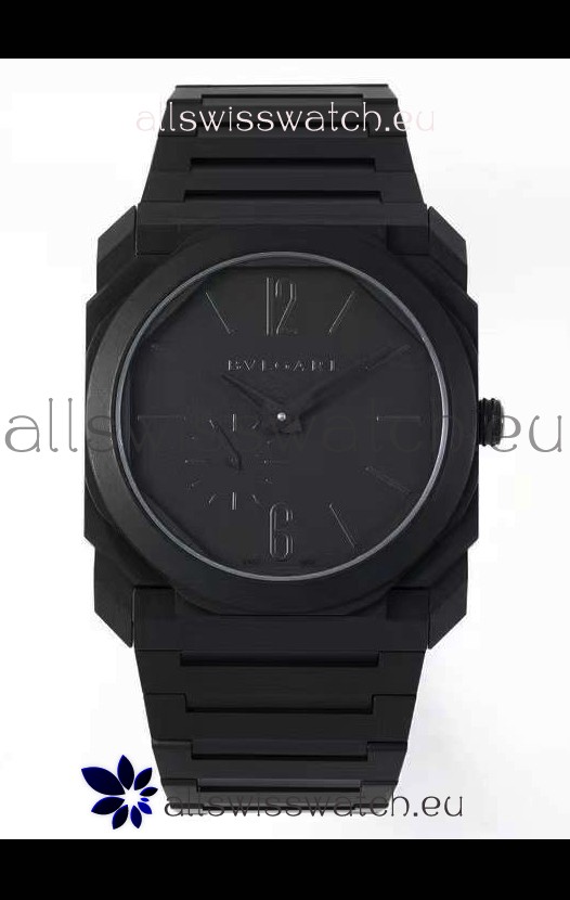 Bvlgari Octo Finissmo Edition 1:1 Mirror Replica Sandblasted DLC Coated Casing