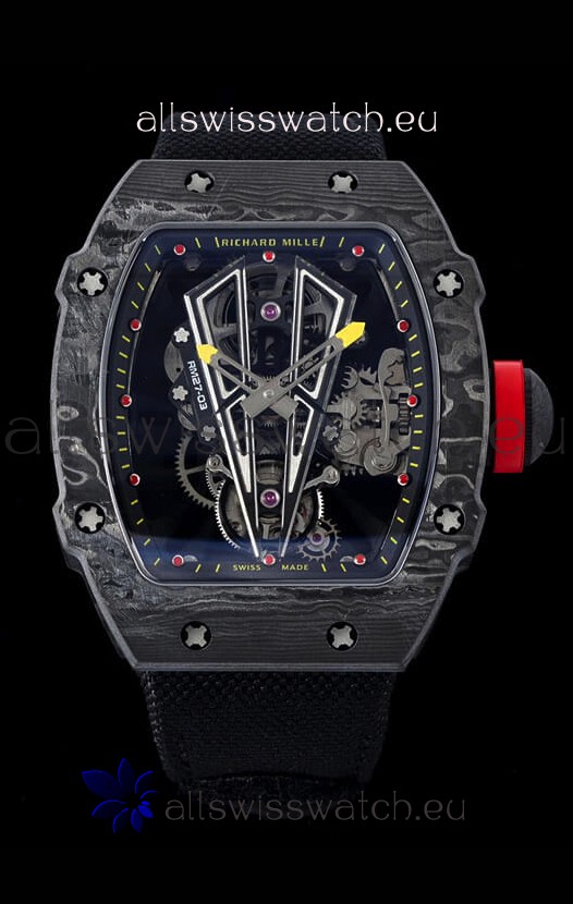 Richard Mille RM27-03 Rafael Nadal Genuine Tourbillon Movement 1:1 Mirror Replica Watch