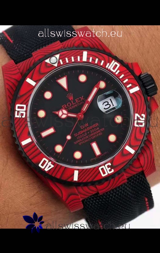 Rolex Submariner DiW Carbon Fiber Edition Swiss Replica Watch - 1:1 Mirror Replica