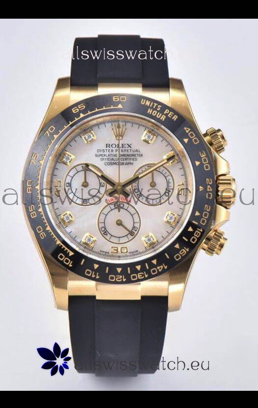 Rolex Cosmograph Daytona 116518LN-0037 Yellow Gold Original Cal.4130 Movement - 904L Steel Watch