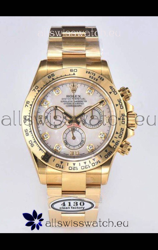 Rolex Cosmograph Daytona M116508-0007 Yellow Gold Original Cal.4130 Movement - 904L Steel Watch