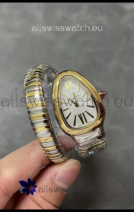 Bvlgari Serpenti Edition Two Tone Yellow Gold Casing Watch in 1:1 Mirror Quality