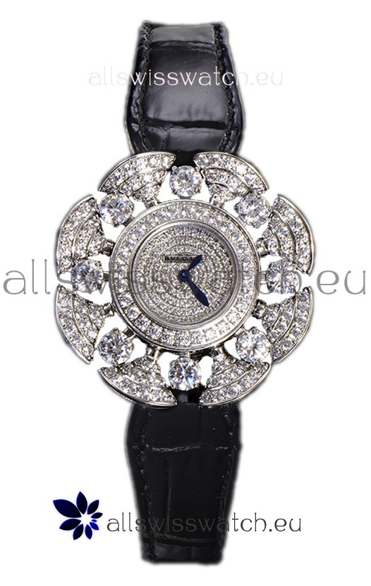 Bvlgari Divas's Dream Edition Watch in Steel Casing - Diamonds Paved Dial Swiss Replica