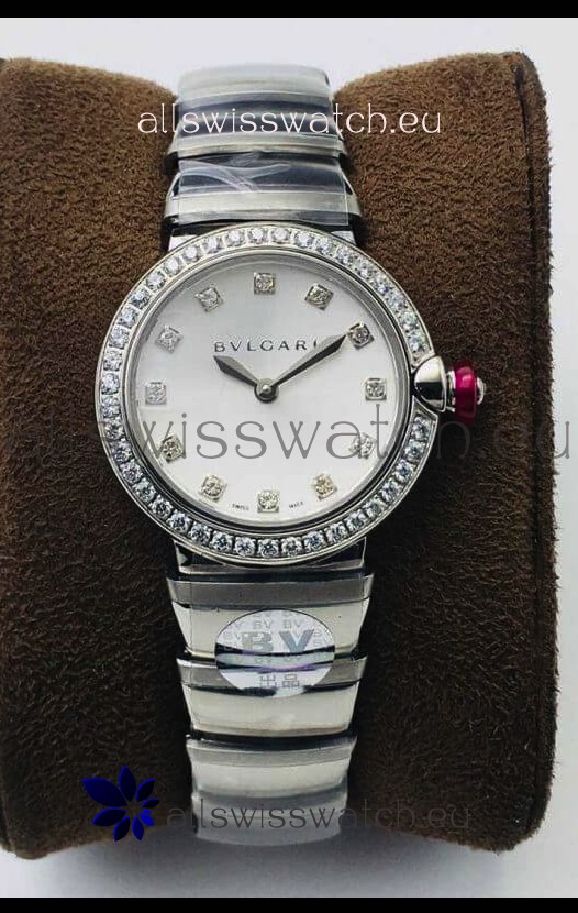 Bvlgari LVCEA Edition Watch in Stainless Steel White Dial - 1:1 Mirror Replica