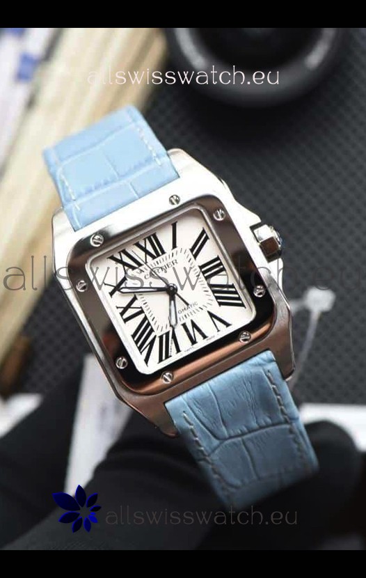 Santos De Cartier 1:1 Mirror Replica - 35MM Stainless Steel Casing Watch 