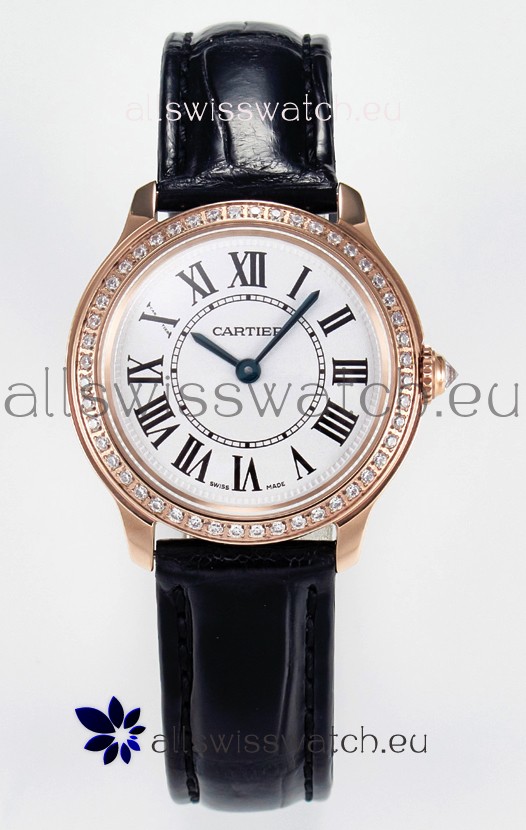 Ronde Louis Cartier Super Clone 29MM Rose Gold. Watch in Swiss Quartz Movement
