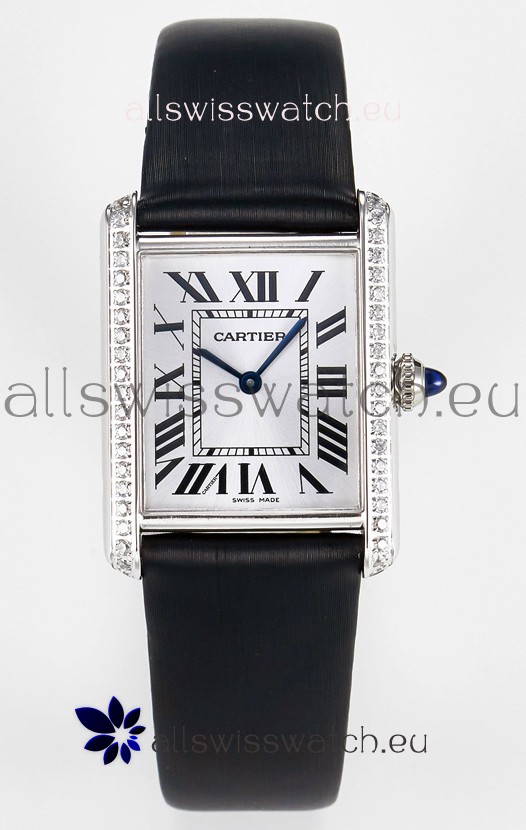 Tank Must Cartier Super Clone Edition 33.7MM Watch in Steel Casing White Dial 
