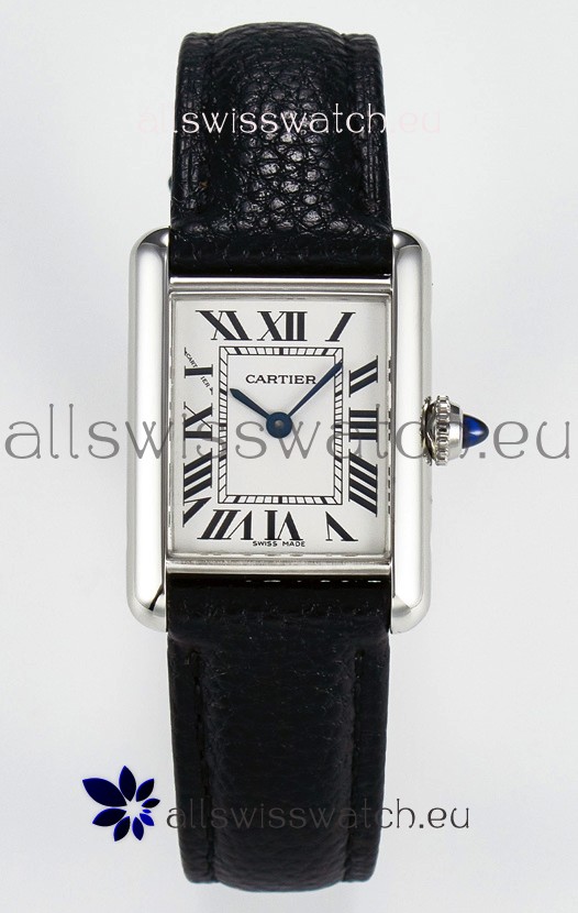 Tank Must Cartier Super Clone Edition 29MM Watch in Steel Casing White Dial 