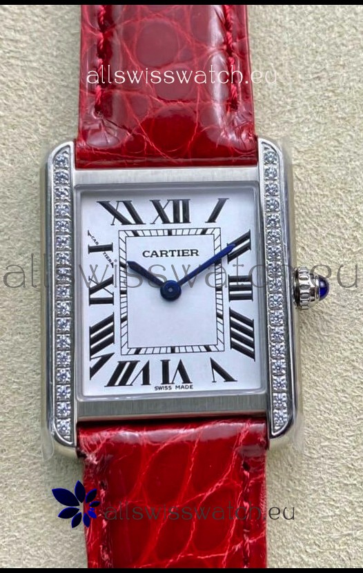 Cartier Tank Solo Swiss Quartz Watch in Stainless Steel Casing - 27MM Wide 1:1 Mirror Replica