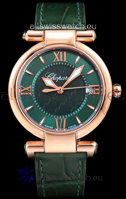 Chopard Imperiale White Dial Swiss Automatic Replica Watch in Rose Gold Case 904L Steel 