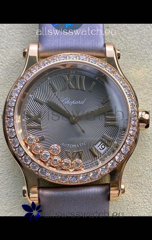 Chopard Happy Sport 1:1 Mirror Swiss Automatic Replica Watch 36MM in Rose Gold Casing