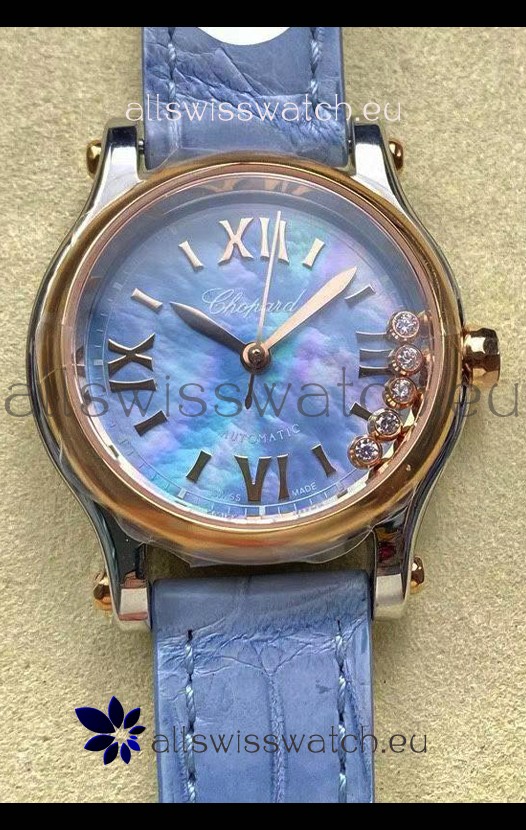 Chopard Happy Sport 1:1 Mirror Swiss Automatic Replica Watch 36MM in Rose Gold Casing