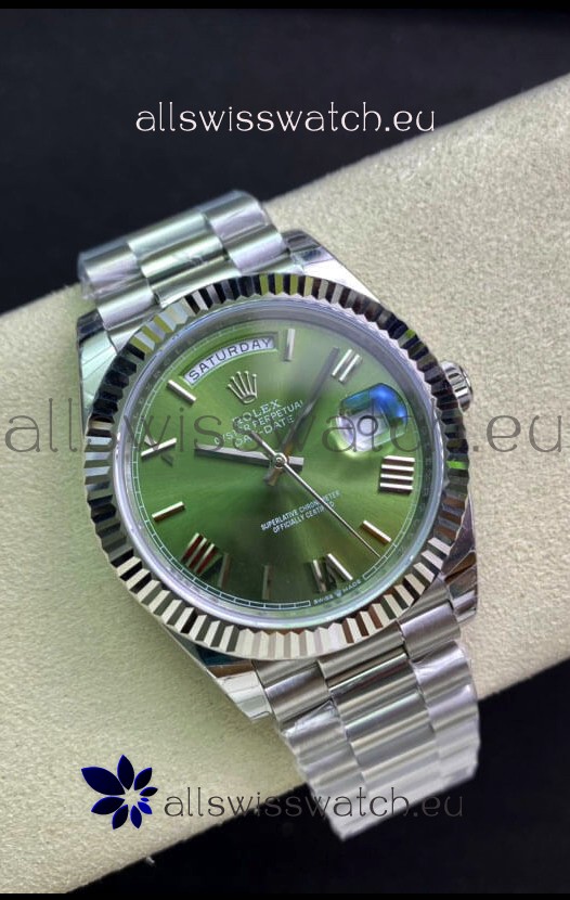 Rolex Day Date Presidential M228239-0033 904L Steel 40MM - Olive Green Dial 1:1 Mirror Quality Watch