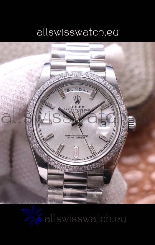 Rolex Day Date Presidential 904L Steel 40MM - Steel Dial 1:1 Mirror Quality Watch