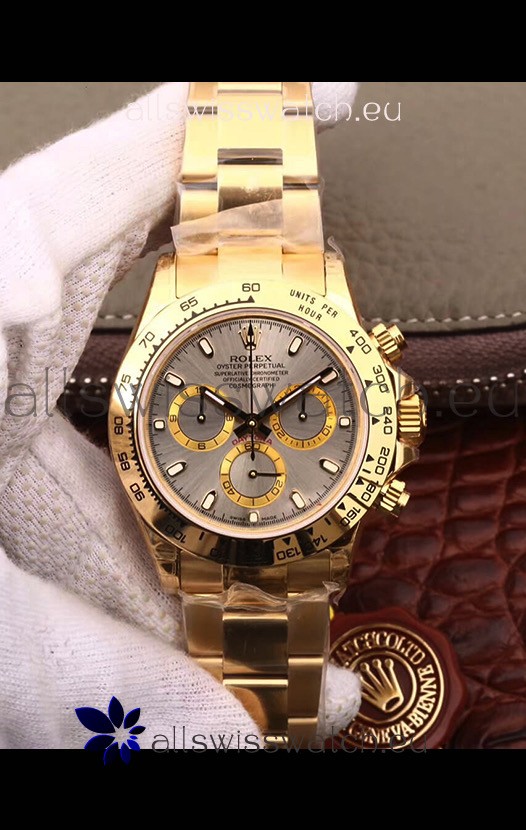 Rolex Cosmograph Daytona 116508 Yellow Gold Original Cal.4130 Movement - 904L Steel Watch