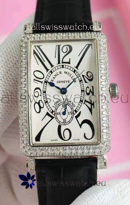 Franck Muller Long Island Ladies Replica Watch in Swiss Quartz Movement Leather Strap