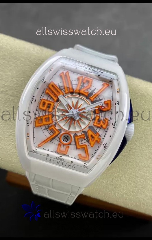 Franck Muller Vanguard Yachting White Ceramic 1:1 Mirror Swiss Replica Watch